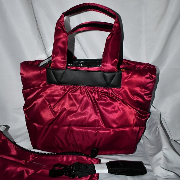 VeeCollective Caba MEDIUM Nylon Tote Bag in Oxblood #1213-202-377 NWT - Picture 5 of 7